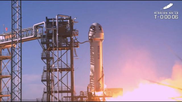 Blue Origin launches 'Captain Kirk' and crew to space, nails landings!