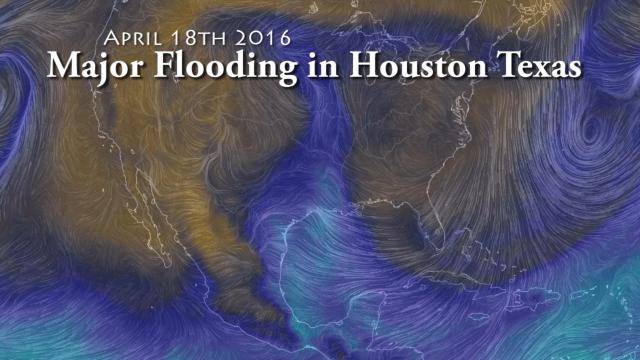 Major Biblical Flooding in Houston Texas with more Rain through Thursday