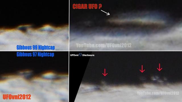 Cigar UFO & Alien, Found By My Telescope On Moon Gibbous 99%, Aug 6, 2017 (Video 4K)