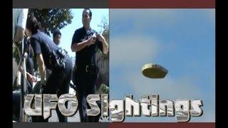 UFO Sightings LAPD Police Witness UFOs Over LA Caught On Tape! June 25 2012