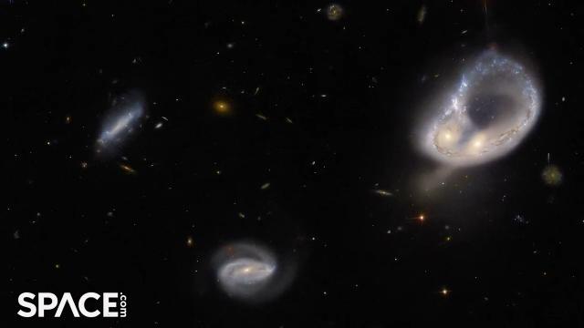 Hubble captures stunning view of a galaxy merger