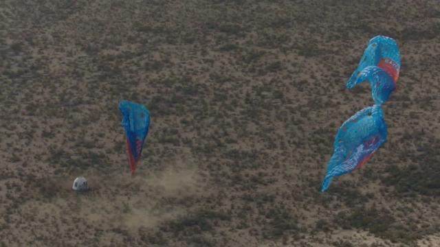 Touchdown! Blue Origin's New Shepard Capsule Lands - NS-12 Mission