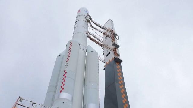 China's Long March-5 Rocket Rolled Out to Launch Site