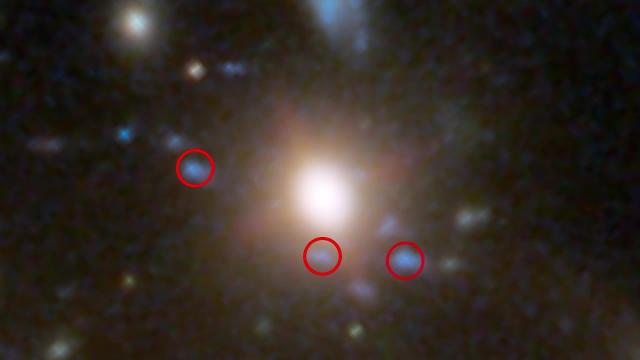 Hubble sees 'evolving' supernova 3 times in same image thanks to gravitational lensing