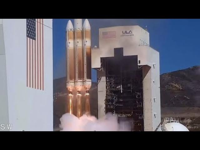 Delta IV Heavy rocket launches spy satellite for final time from California