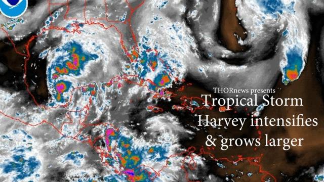 50+ inches rain possible for Texas - TS Harvey Intensifies & Grows larger -
