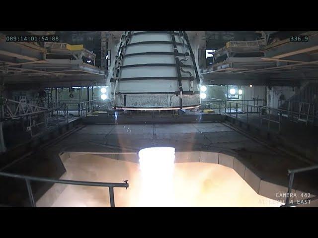 Powerful Artemis moon rocket engine test fired in Mississippi