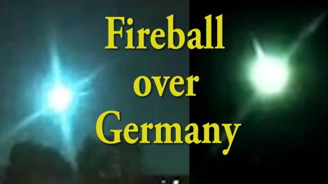 Sonic Boom Fireball lights up sky over Germany Switzerland & Netherlands