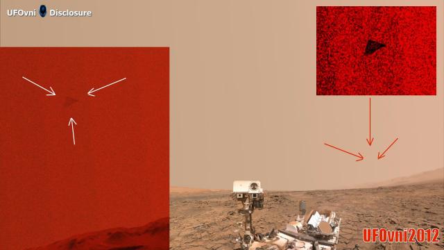 Possible Triangle UFO Captured By Curiosity On Mars