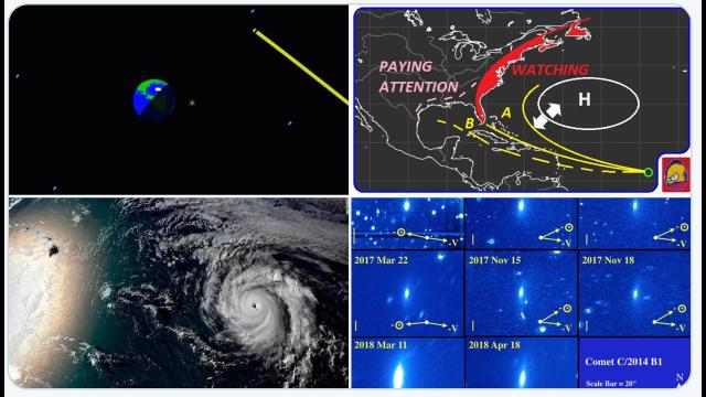 Asteroid OY4 to skim Earth Satellites! Hurricane misses Hawaii! Hyper trackin invest 92L! Odd comet!