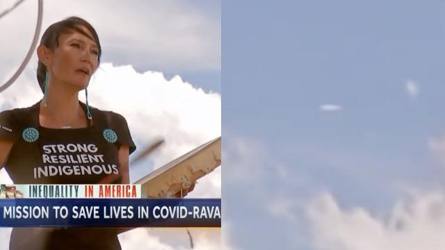 Fast Speeding Cylinder Shaped UFO Caught During NBC News over Arizona's Navajo Nation