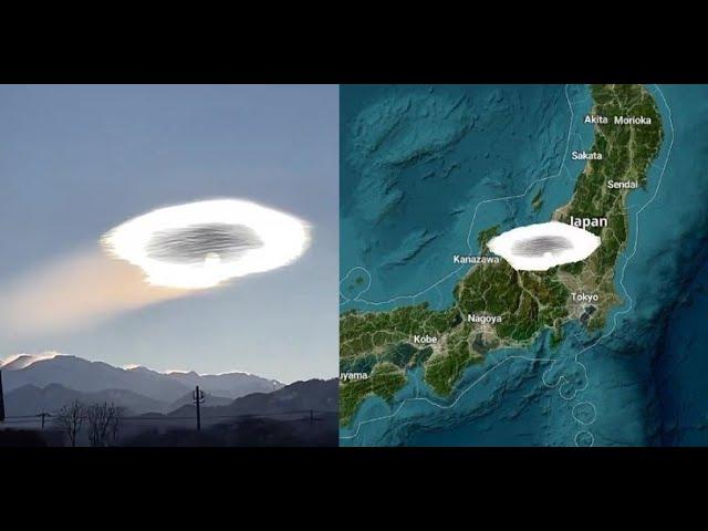 Strong earthquake shook Japan and out of nowhere a ring of light appeared in the sky