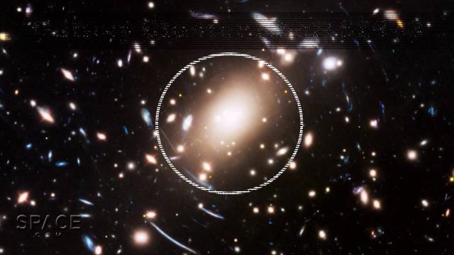 In Spirit of 'Star Trek,' Hubble Explores Ancient Galaxy Cluster