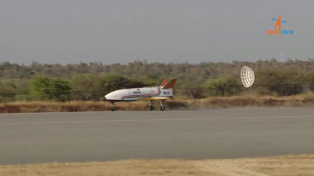 India's reusable space plane lands safely after mid-air helicopter drop