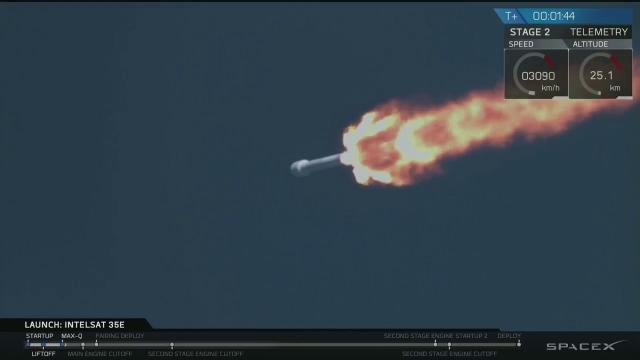 Blastoff! SpaceX Launches Intelsat 35e Satellite | Video