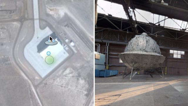 UFO Craft Discovered at Area 51 Hangar on Google Maps (NOT REAL) - FindingUFO