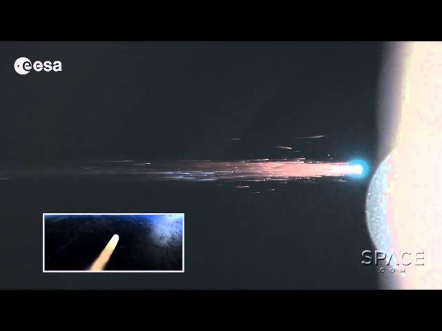 Spacecraft’s Fiery Break-Up Seen From Space Station | Vide