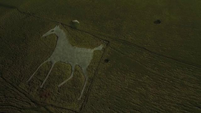 White Horse at Alton Barnes DRONE