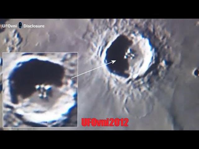 ???? Seven Structures (Or UFOs) In The Crater Of The Moon ???? Filmed By My Telescope ????