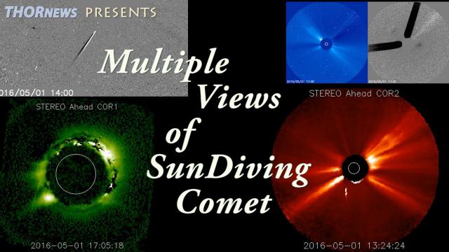 Multiple Views of big strange Sun Diving Comet