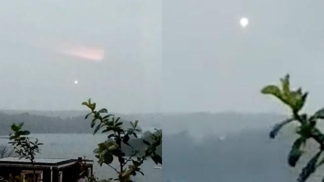 Woman Records Glowing UFO Orb During Rainstorm over Plymouth (UK) - FindingUFO