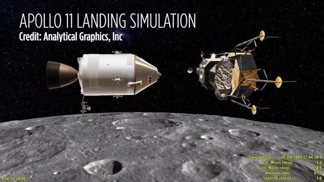 Watch Apollo 11's Moon Landing in Amazing Simulation