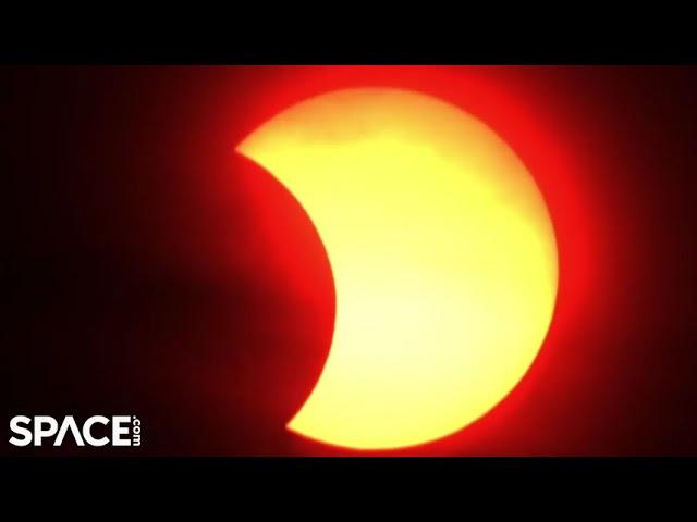 Moon eclipses sun over Canada in stunning time-lapse