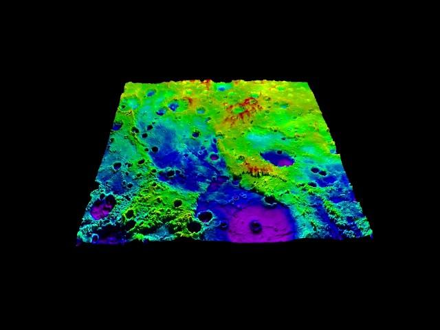 Mercury's 'Great Valley' and Rembrandt Impact Basin Topography Visualized | Video