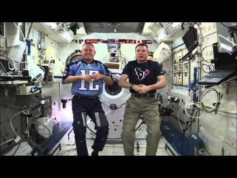 NFL Super Bowl Message From 260 Miles Above Earth