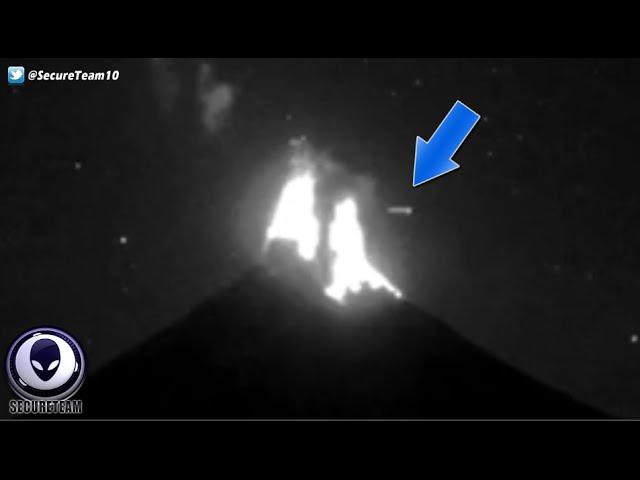 Alien Craft Flies THROUGH Erupting Volcano! Outside Help? 3/16/16