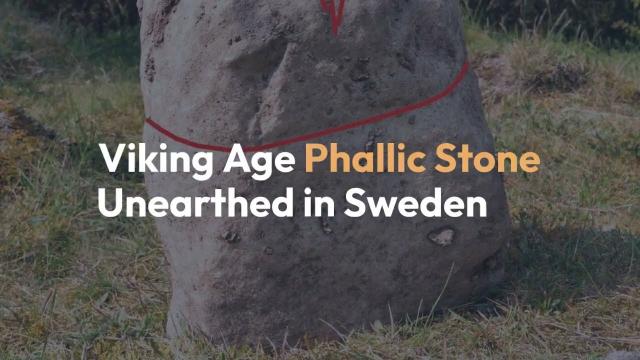 VIKING AGE PHALLIC STONE FOUND IN SWEDEN