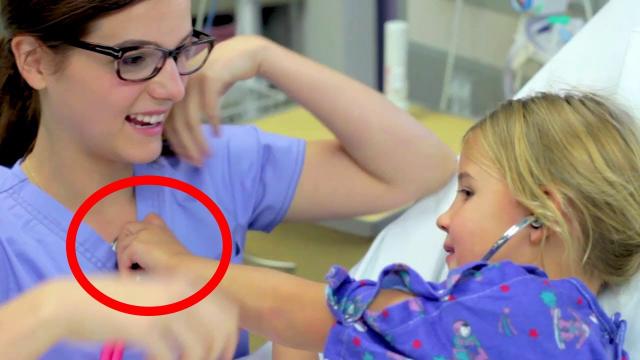 The child was left alone in the hospital, but when a nurse approached him, she acted immediately
