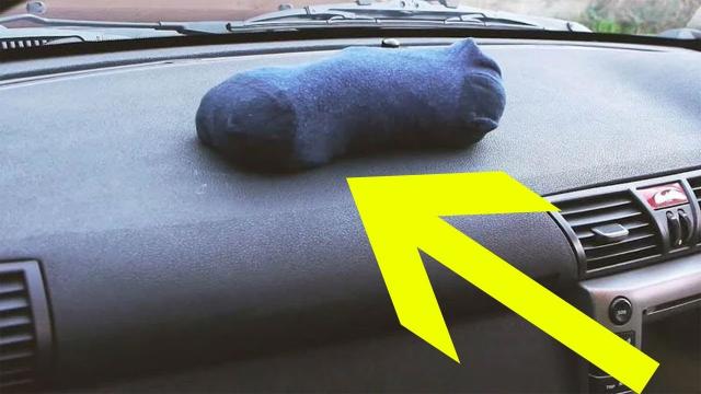 If You See A Sock On Top Of A Car Dashboard This Winter, Here’s What It Means