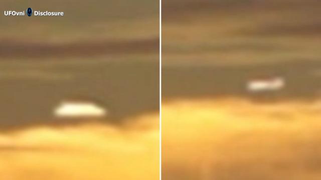 TWO UFOs Hidden Behind The Cloud, Seychelles, Sunset April 2016