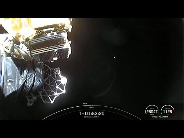 Watch SpaceX deploy the Globalstar communications satellite in this view from space