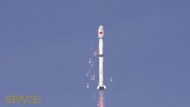 China launches Fengyun-3 meteorological satellite, rocket sheds tiles