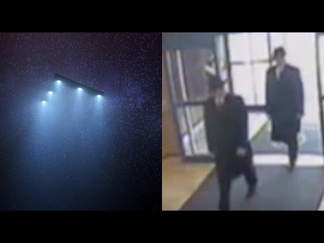 Witness share triangular UFO video over Niagara Falls on social media, later receives visit from MIB