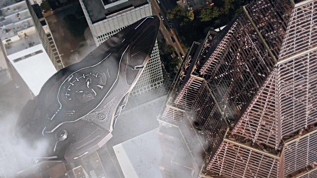 ???? A UFO flying close to the Bank of America Plaza in Atlanta (CGI)