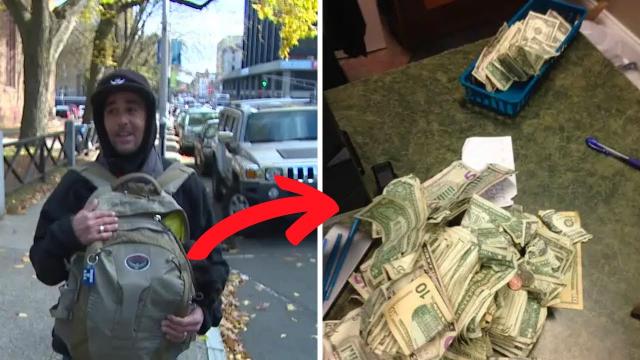 Homeless Man Found a Bag That Promised Him a Better Future— But He Decided To Do This Instead !