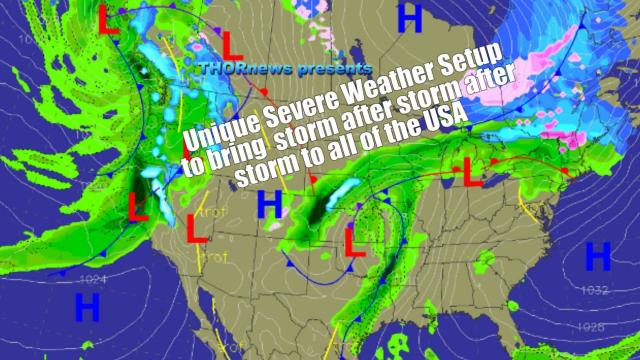 2 weeks of Wild Severe Storms to plague USA due to "Unique Weather Setup"