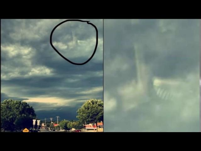 Mysterious Structure and Stairway appears in the clouds over Larural, Maryland