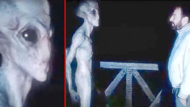 Strange Video reveals GREY ALIEN interacting with a Human, 2017 ???? Real Video ?!