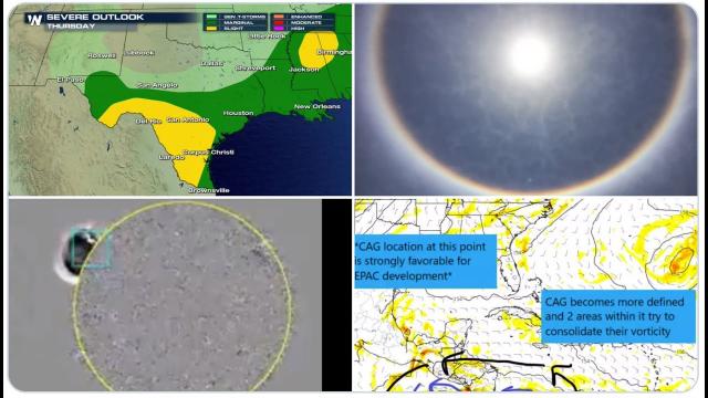 Southern Storms! Fireball! June 7th Gulf? Hurricane***! Earth facing CME! City Fires! Heat & Cold!