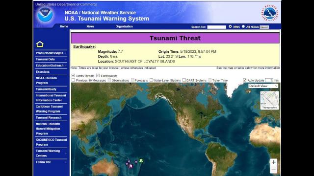 Tsunami Threat RED ALERT! after 7.7 Magnitude Earthquake Loyalty Islands 10 KM Shallow!