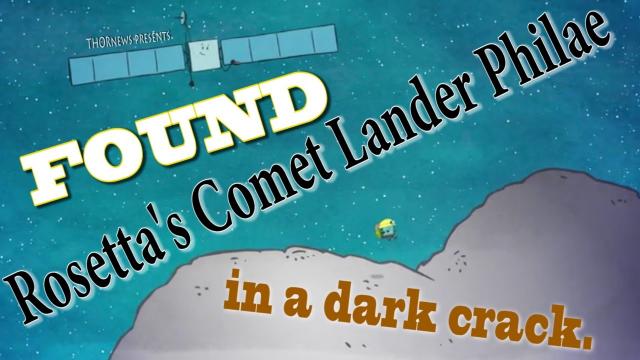 Comet Lander Philae was Found in Comet's dark crack as  ESA prepares to crash Rosetta into 67/P