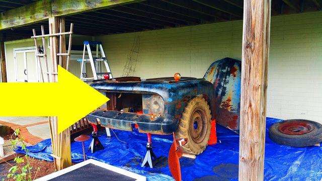 Man Transforms An Old Pickup Truck Into An Incredible Indoor Bar