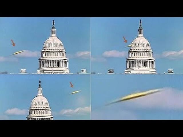 UFO flies in front of the Capitol Building in Washington live on Fox News