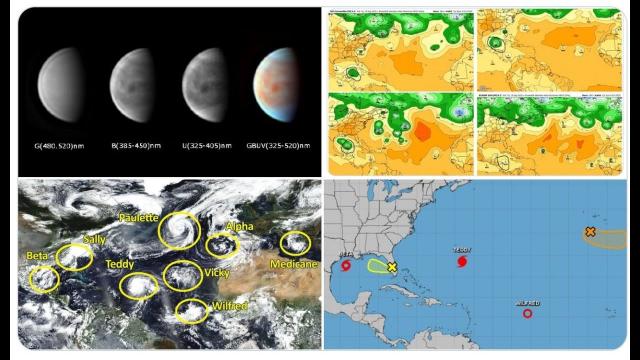 TS Beta TX & LA flood threat! Hurricane Teddy! Florida Swirl! Asteroid! & HURRICANE ON VENUS?!?