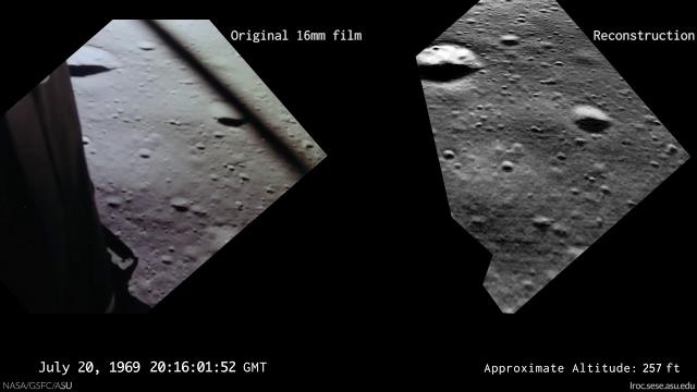 Apollo 11 Moon landing reconstructed using orbiter imagery