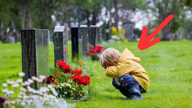 Boy Cries at His Mom's Grave Saying 'Take Me With You' Until He Feels Woman's Hand on His Shoulder !